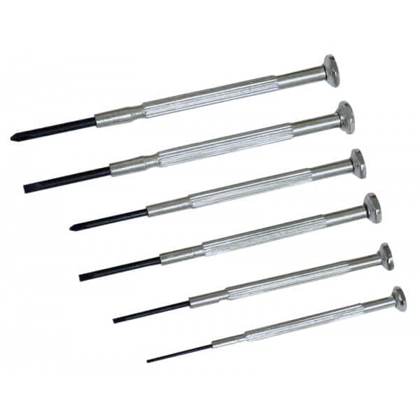 Rolson 6 P/C Precision Screwdriver Set Flat/Cross