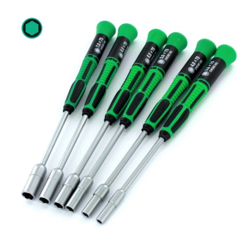 6 Peice Precsion Metric Nut Driver Set