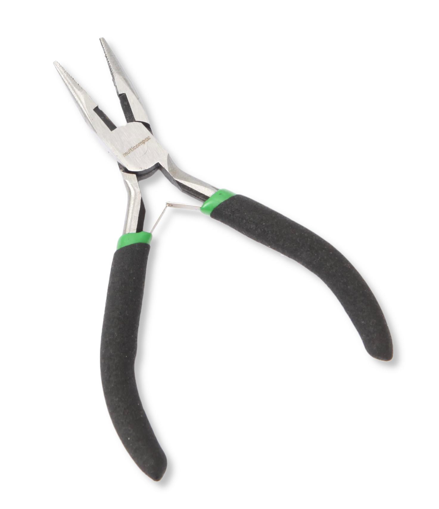 Mini Long Nose Half Round Plier 5" Serrated Jaws