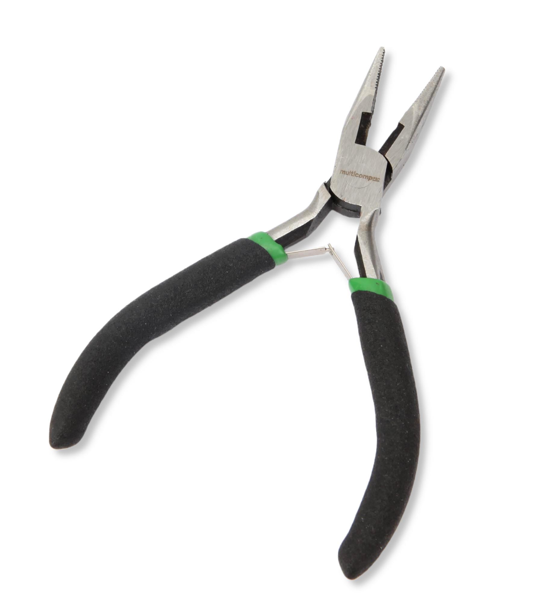 Mini Long Nose Half Round Plier 5" Serrated Jaws - Image 2