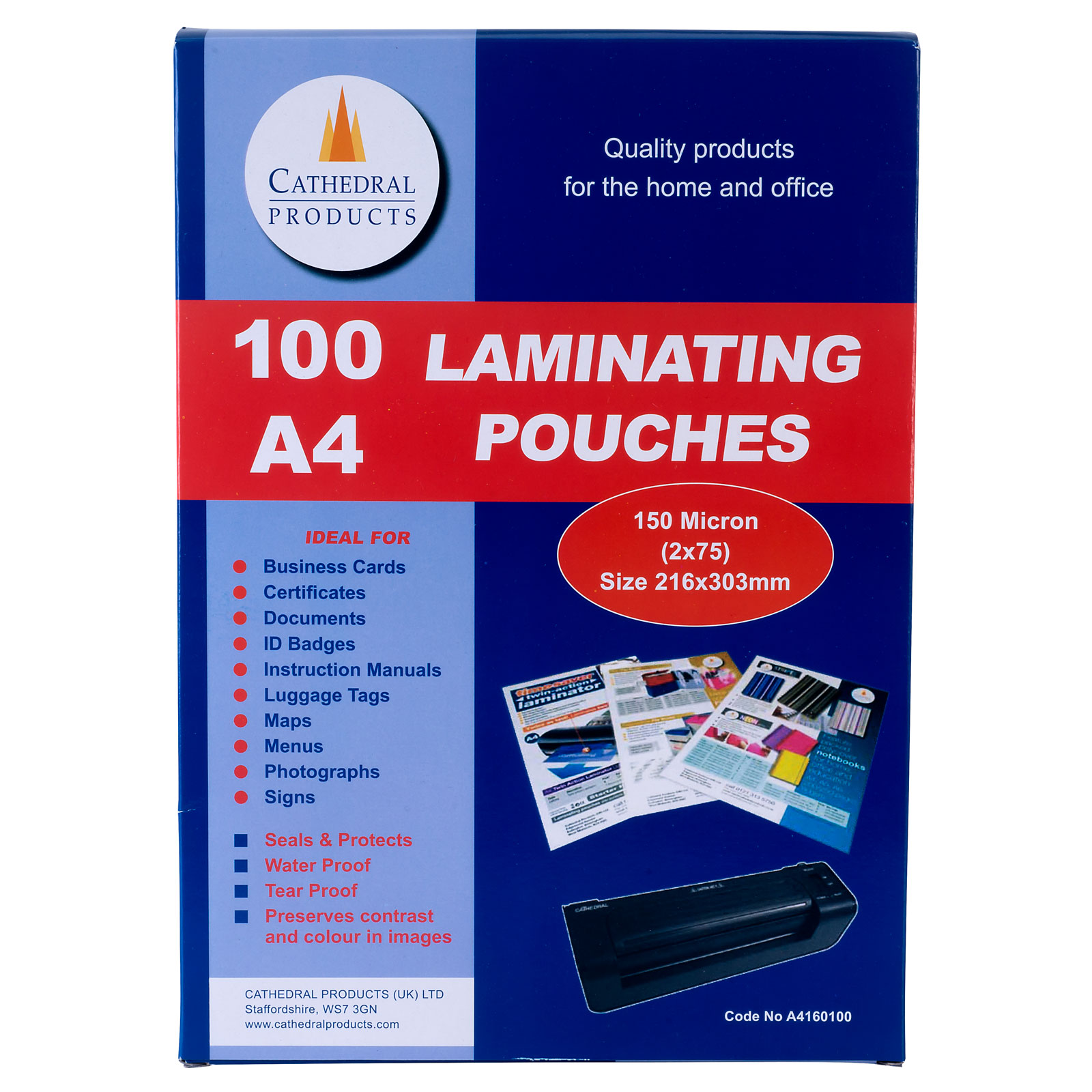 A4 Laminating Pouch (150Microns)100pk