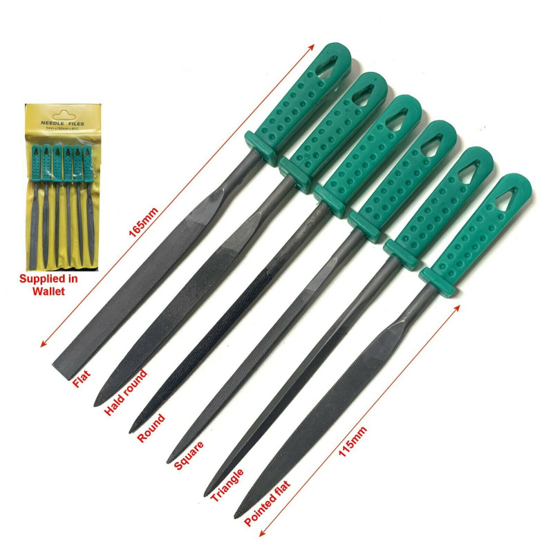 6 Piece Warding File Set 180x5mm