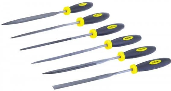 6 Piece Needle File Set Soft Grip in Box