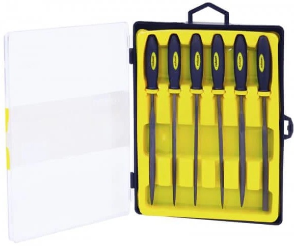 6 Piece Needle File Set Soft Grip in Box - Image 2