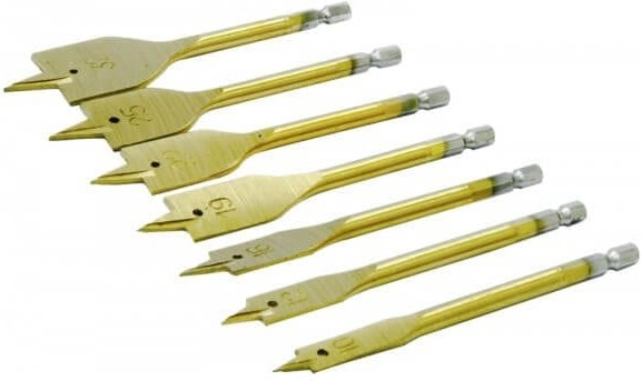 7 Piece Flat Wood Bit Set