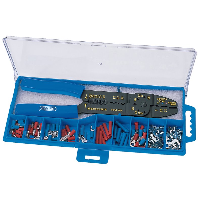 Draper 5 Way Crimp Tool Kit & Terminal Kit 240mm