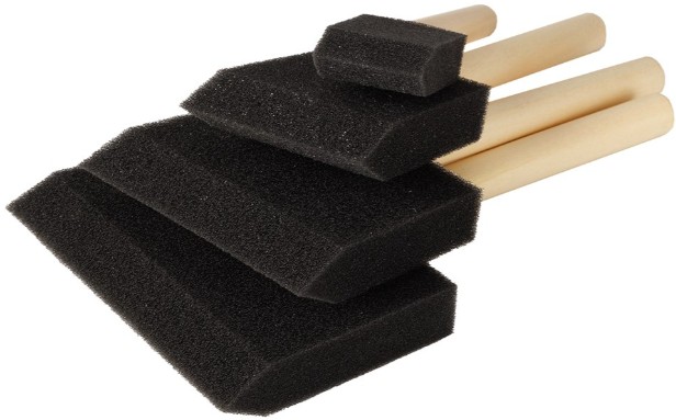4 P/C Poly Foam Brush Set