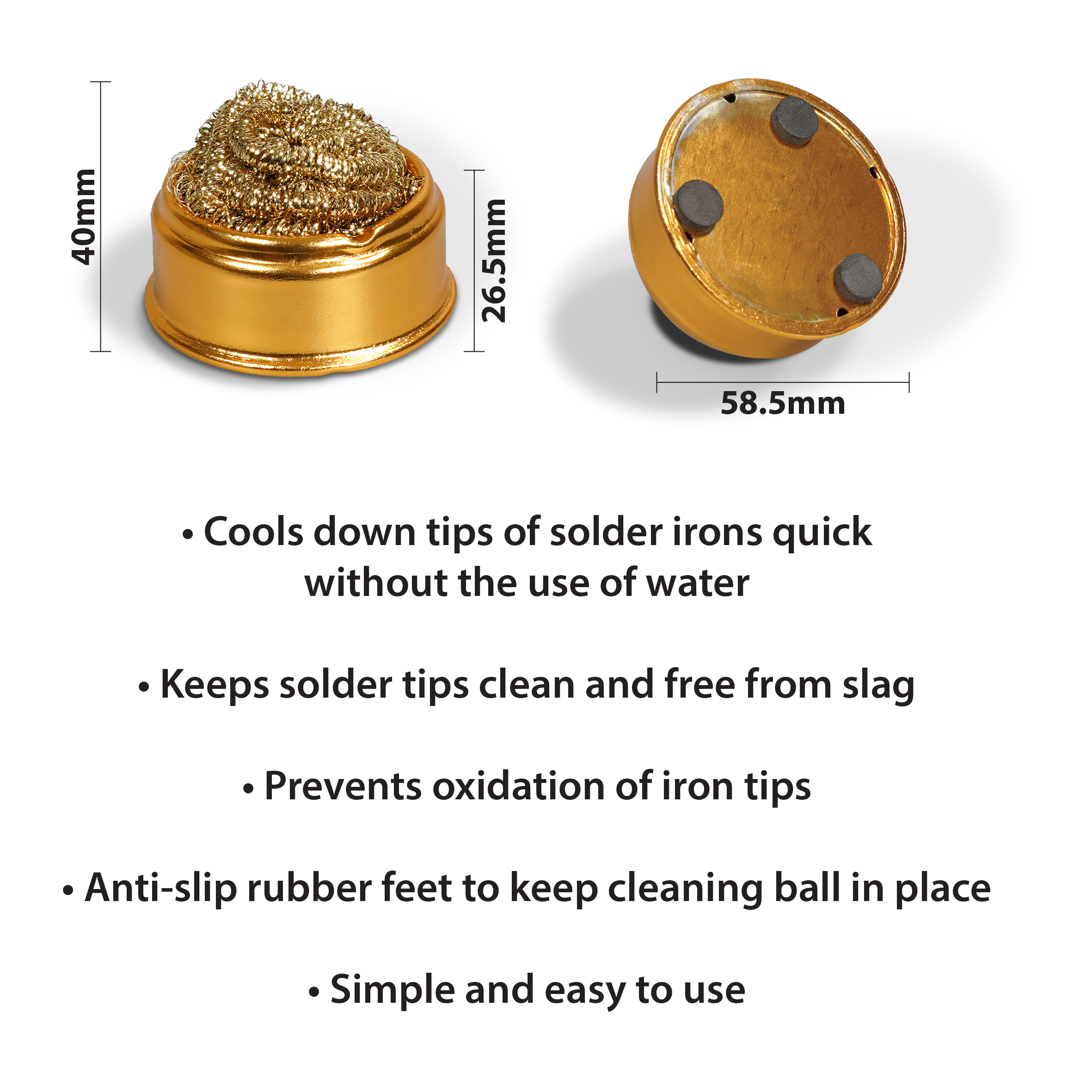Soldering Iron Brass Wool Tip Cleaner - Image 2