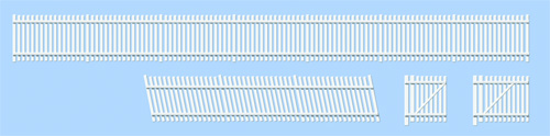 Ratio N Gauge GWR Station Fencing White 243