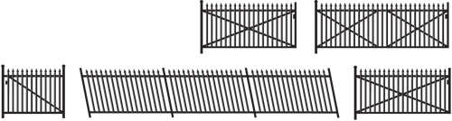 Ratio N Gauge GWR Black Spear Fencing, Ramps and Gates 246