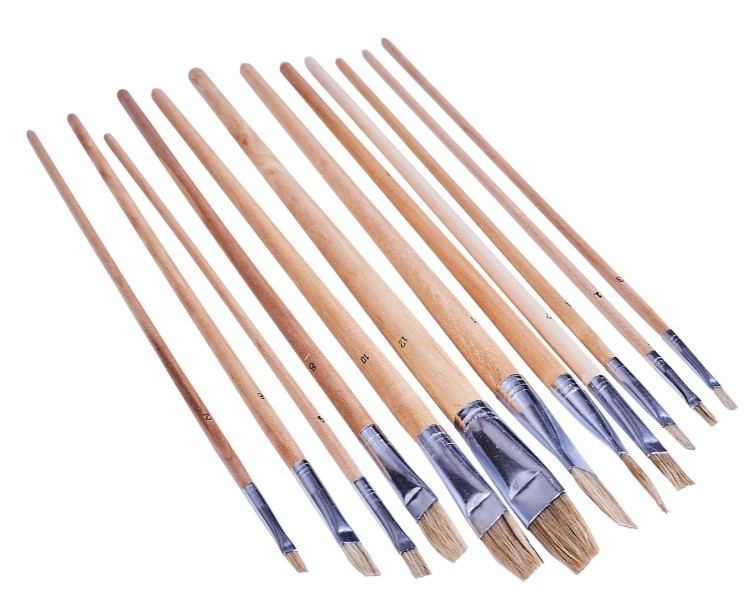 12 Piece Modellers Flat Brush Set - Image 2