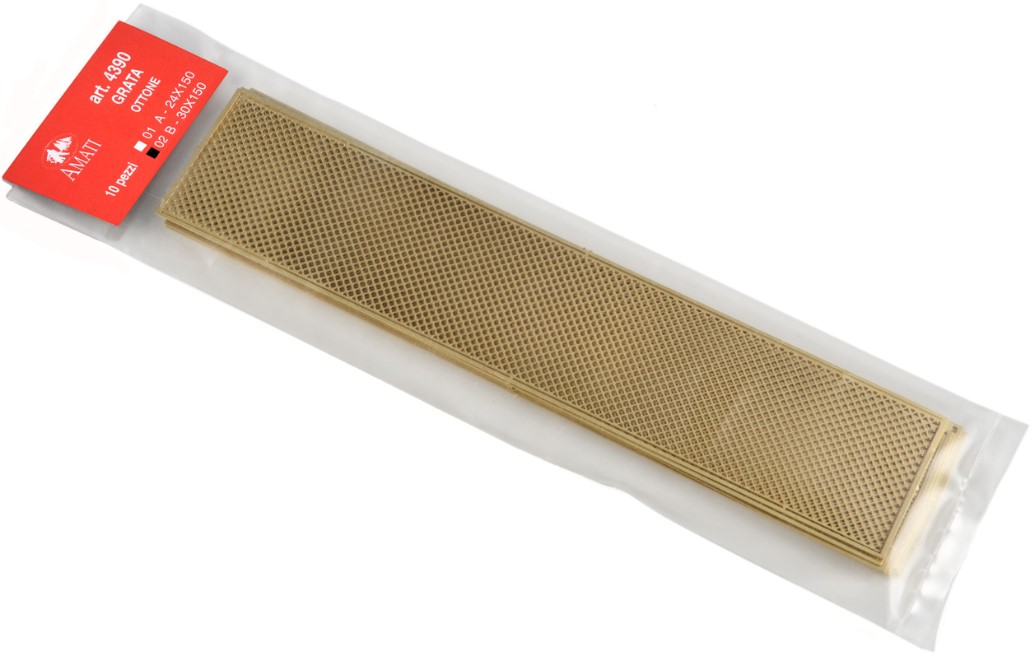 Fine Brass Mesh Round Hole 150x24mm - Image 2