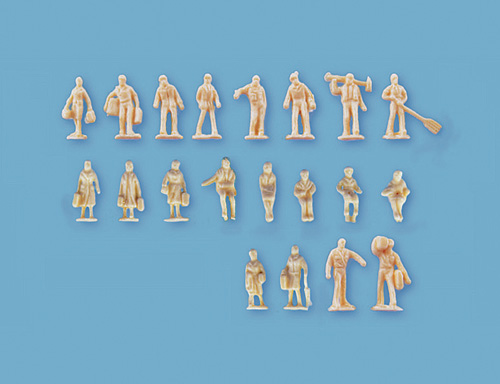 Peco Modelscene N Gauge Assorted Unpainted Figures Set B 5157