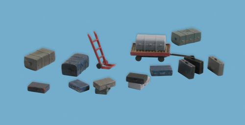 Peco Modelscene N Gauge Luggage, Trolleys & Sack Trucks 5174