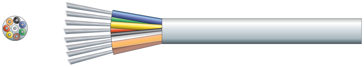8 Core Signal Cable White