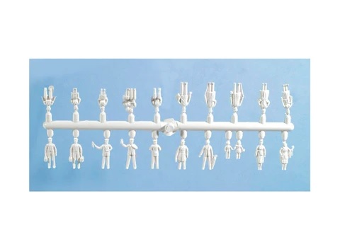 PECO Modelscene OO Gauge Unpainted Passengers & Station Staff