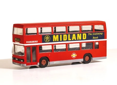PECO Modelscene OO Gauge London Riverside Olympian Double Deck Bus