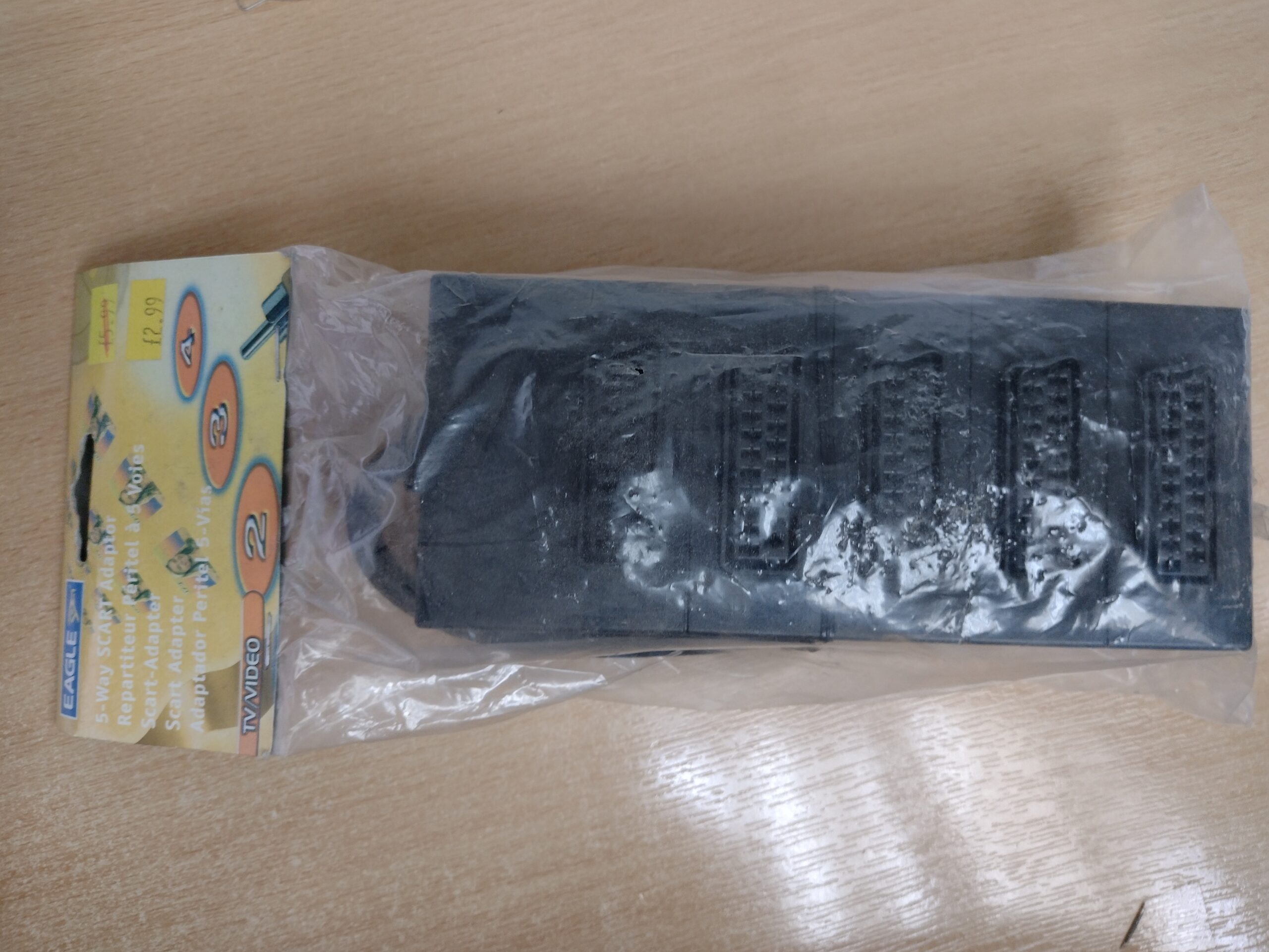 5 Way Scart Adaptor Nickel Plated (CLEARENCE)