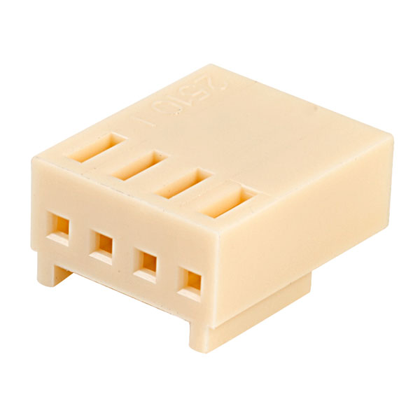 Crimp Terminal Housing 0.1" 4 Way SINGLE