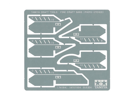 Tamiya Fine Craft Photo-Etched Saws 74094