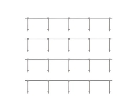 Ratio OO/HO Single Handrail Stanchions 143
