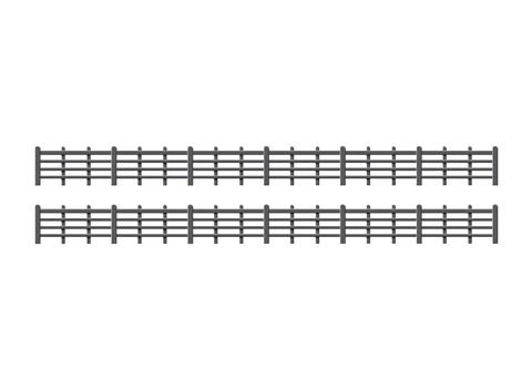 Ratio OO/HO Lineside Fencing Black 4 Bar 425