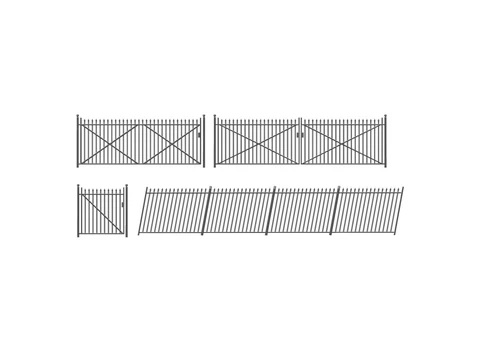 Ratio OO/HO Spear Fencing Gates + Ramps 435