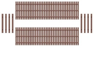 Ratio OO/HO Modern Wooden Fencing 437