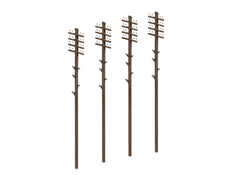Ratio OO Gauge Telegraph Poles 452