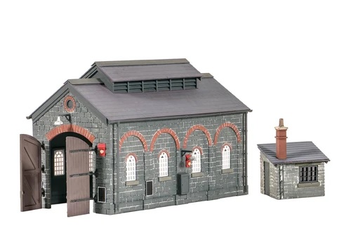 Ratio OO/HO Engine Shed and Hut 176mmx90mmx120mm 522