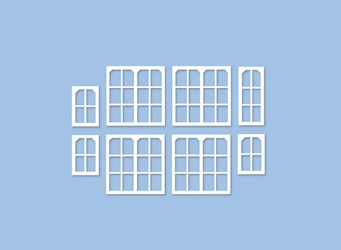 Ratio OO/HO Gauge Midland Signal Box Windows Mouldings 539