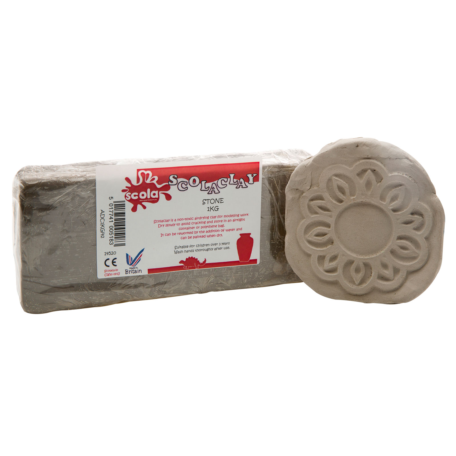 Scola Air Dry Clay - Stone 1Kg
