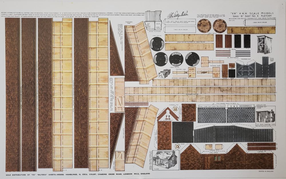 BILTEEZI 4mm/OO Platform Accessories Building Kits Sheet No. B4