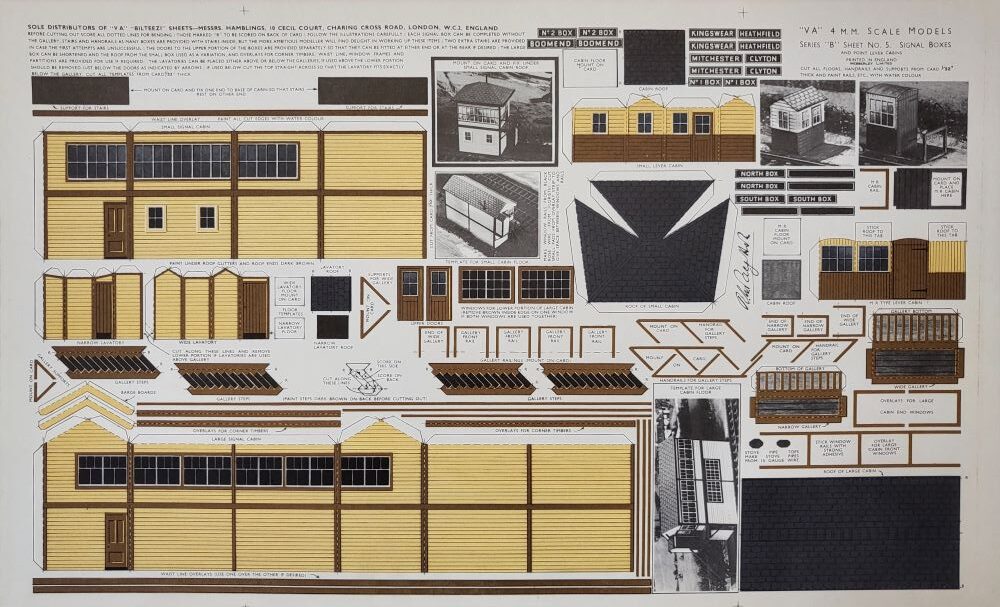 BILTEEZI 4mm/OO Signal Box Building Kit Sheet No. B5