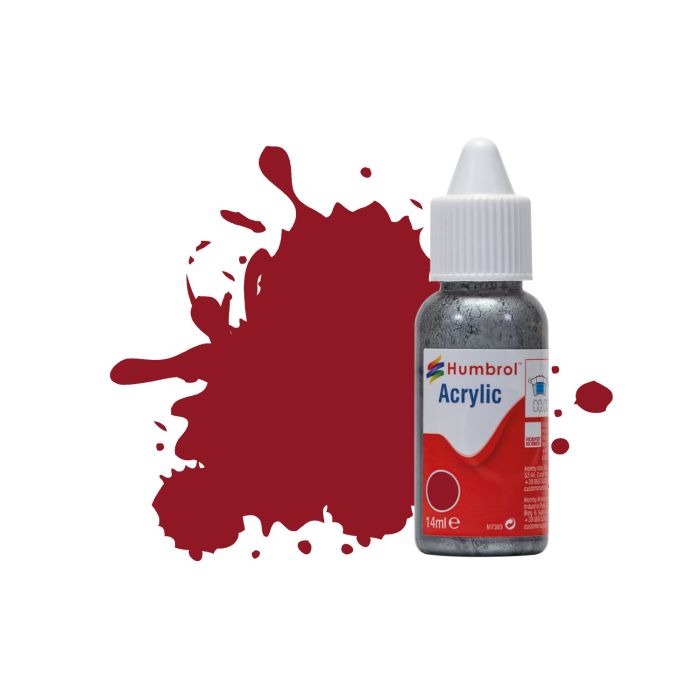 Humbrol No 20 Crimson Gloss Acrylic Paint (14ml)
