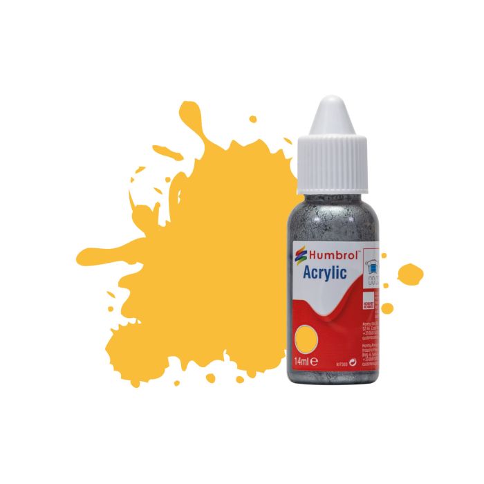 Humbrol No 24 Trainer Yellow Matt Acrylic Paint (14ml)
