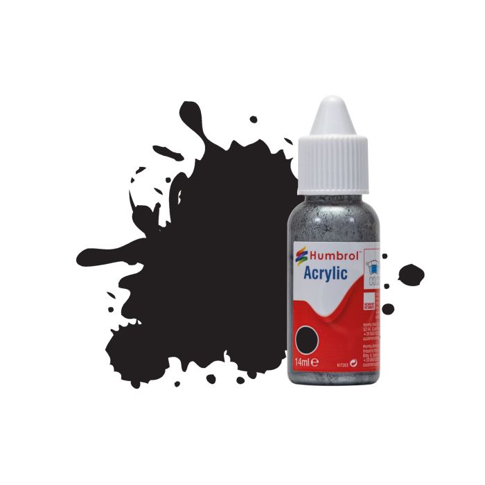 Humbrol No 33 Black Matt Acrylic Paint (14ml)