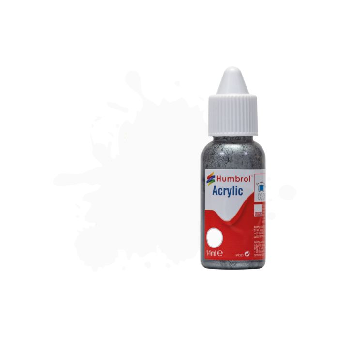 Humbrol No 130 White Satin Acrylic Paint (14ml)