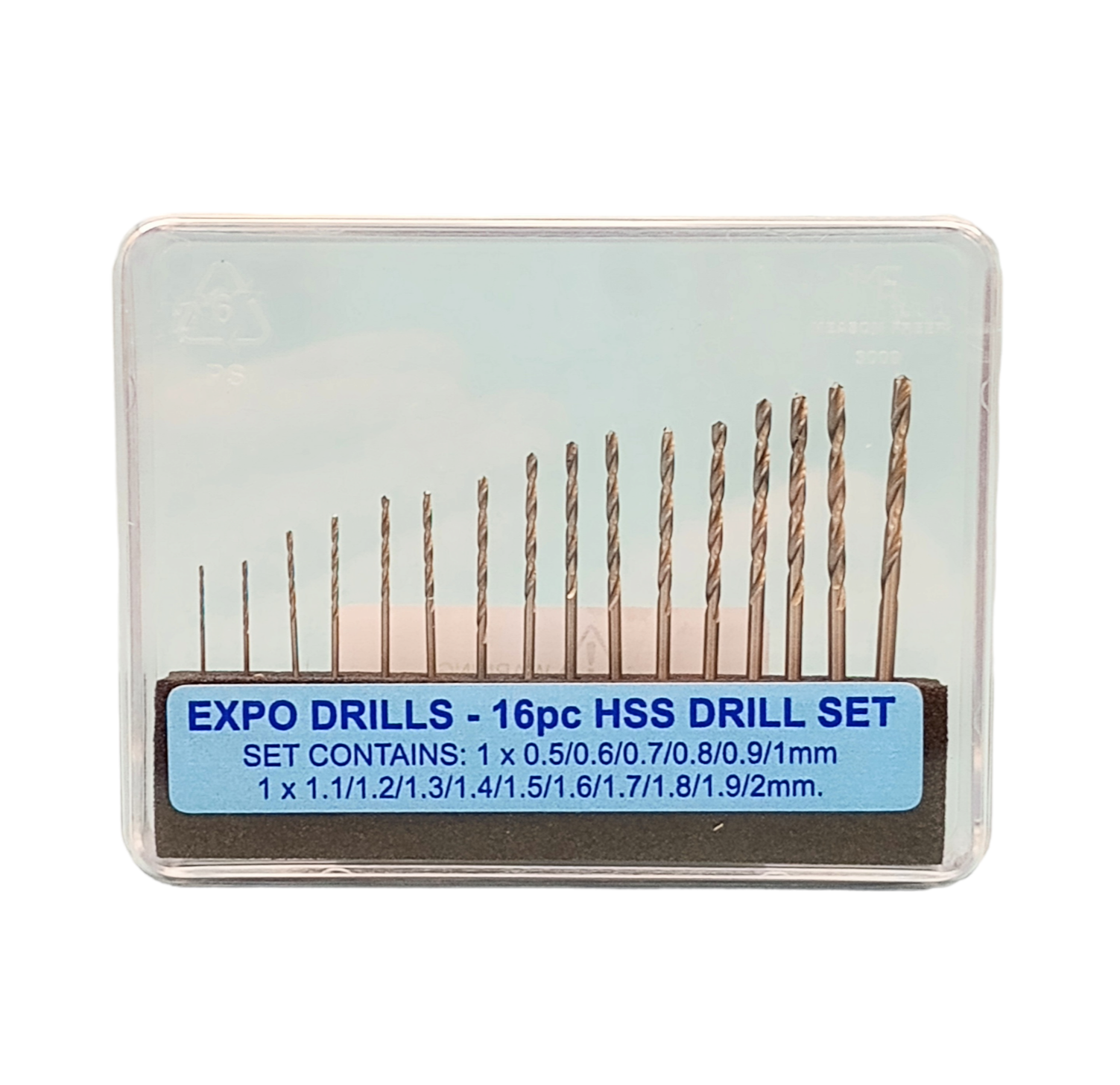 Metric Drill Set 16 Piece 0.5-2.0mm