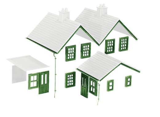 Peco OO Kit 1 - Windows, Doors, Gutters Etc LK-78