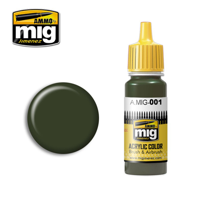 MIG Ammo Acrylic Paint 17ml Olivgrun OPT.1