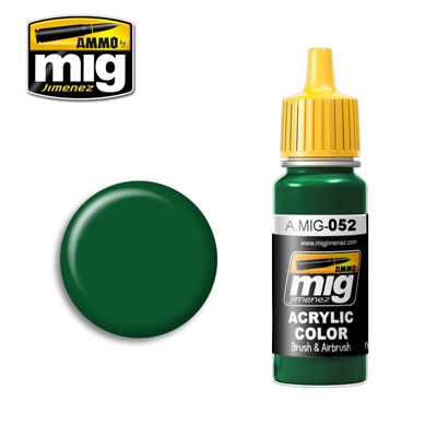 MIG Ammo Acrylic Paint 17ml Medium Deep Green