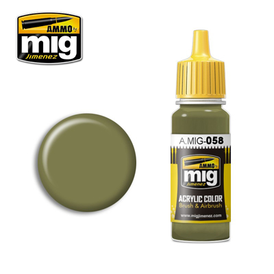 MIG Ammo Acrylic Paint 17ml Light Green Khaki