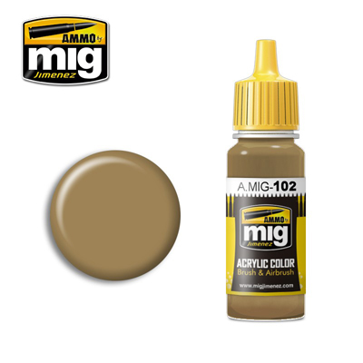 MIG Ammo Acrylic Paint 17ml Ochre Brown