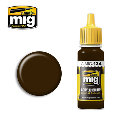 MIG Ammo Acrylic Paint 17ml Burnt Brown Red
