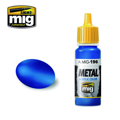MIG Ammo Acrylic Paint 17ml Warhead Metallic Blue