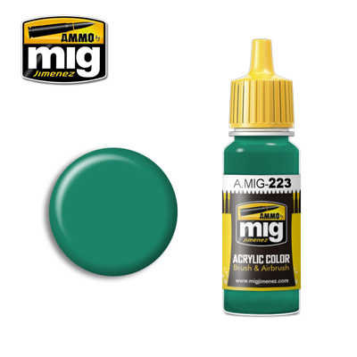 MIG Ammo Acrylic Paint 17ml Interior Turquoise Green