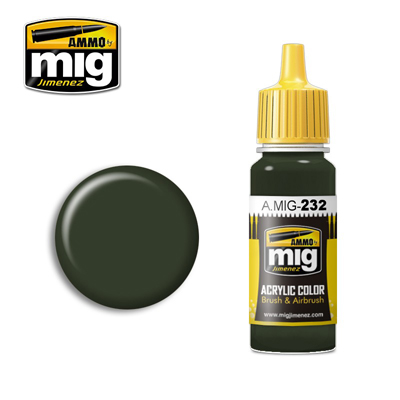 MIG Ammo Acrylic Paint 17ml RLM 70 Schwartzgrun
