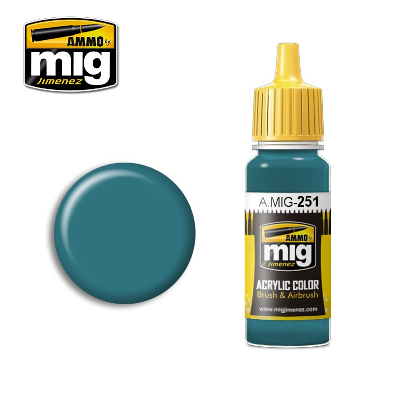 MIG Ammo Acrylic Paint 17ml Russian Blue AMT-7