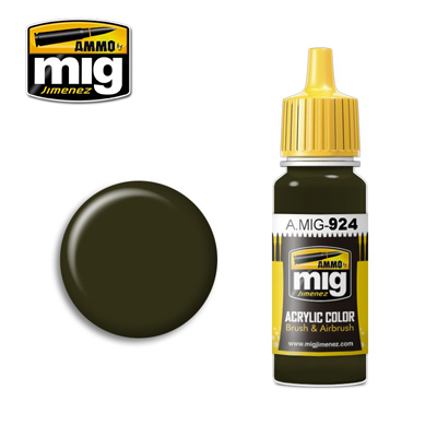 MIG Ammo Acrylic Paint 17ml Olive Drab Shadow